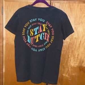 Stay True Graphic Tee - Black with Multicolor Print